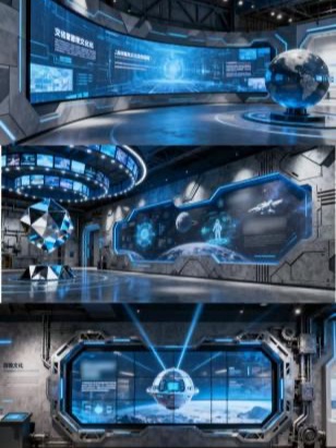 A futuristic interactive technology exhibition in Hangzhou